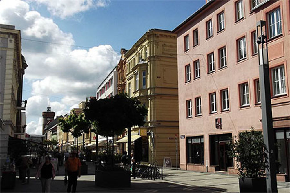 Rue commerçante de Cottbus