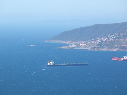 Vue en haut de Gibraltar