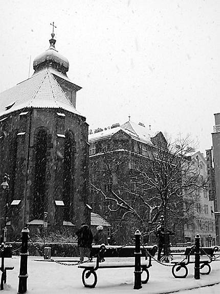 Prague sous la neige
