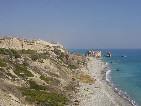La côte de Petra Tou Romiou La côte de Petra Tou Romiou