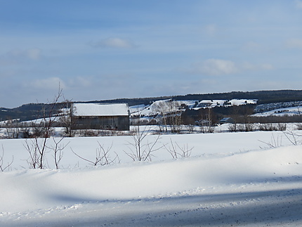 Paysage hivernal en Gaspésie