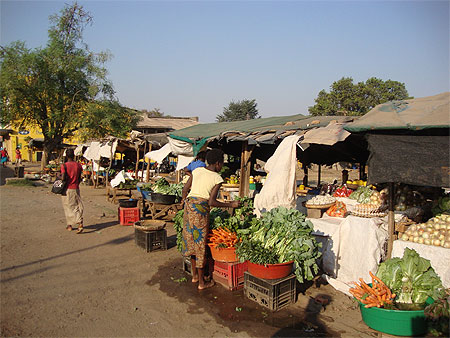 Marché dans les rues de Livingstone Marché dans les rues de Livingstone