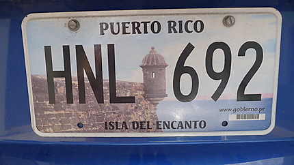 Plaque d'immatriculation de Porto Rico