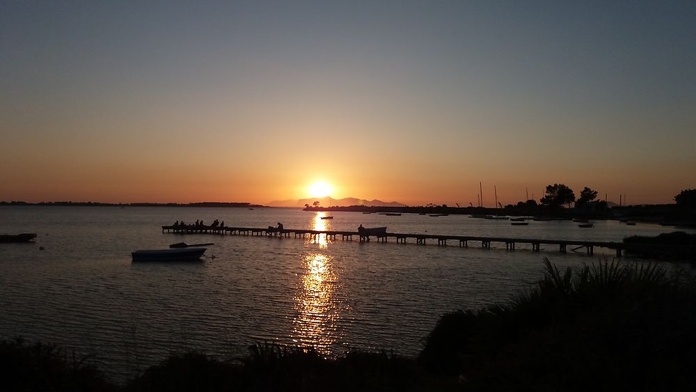 Coucher de soleil sur les salines de Marsala