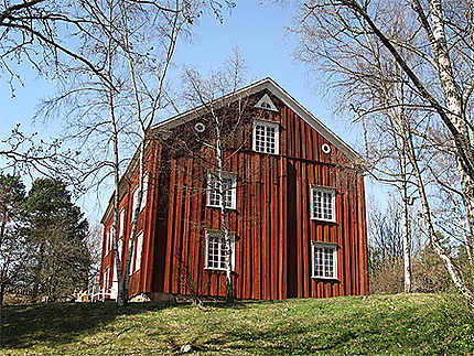 La maison rouge typique suédoise