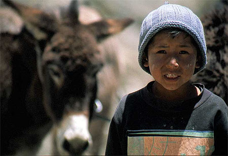 Bolivie, garçon et son âne Bolivie, garçon et son âne