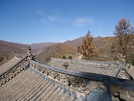 Les toits d'un temple au Wutaishan
