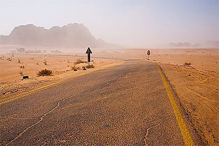 La route vers le Wadi Rum