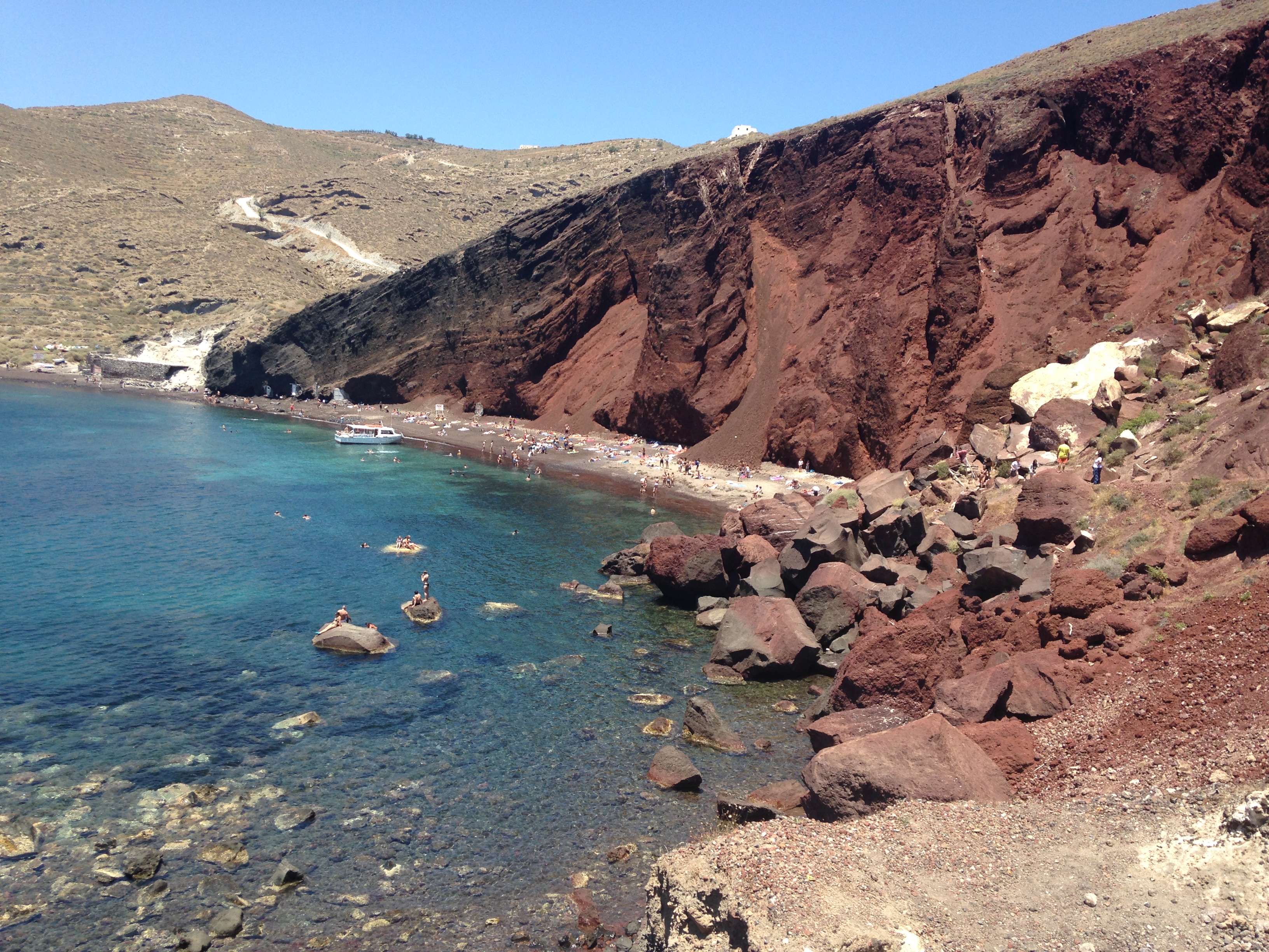 Plage volcanique de Santorin Plage volcanique de Santorin