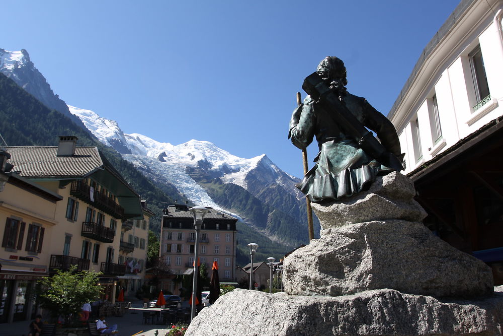 Chamonix - statue du Docteur Paccard Place Balmat 