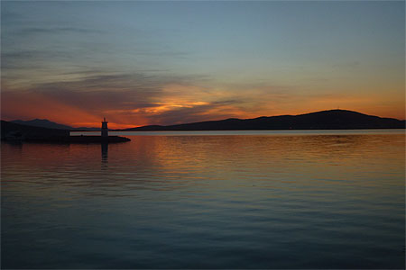 Coucher de soleil sur la baie d'Ayvalik Coucher de soleil sur la baie d'Ayvalik