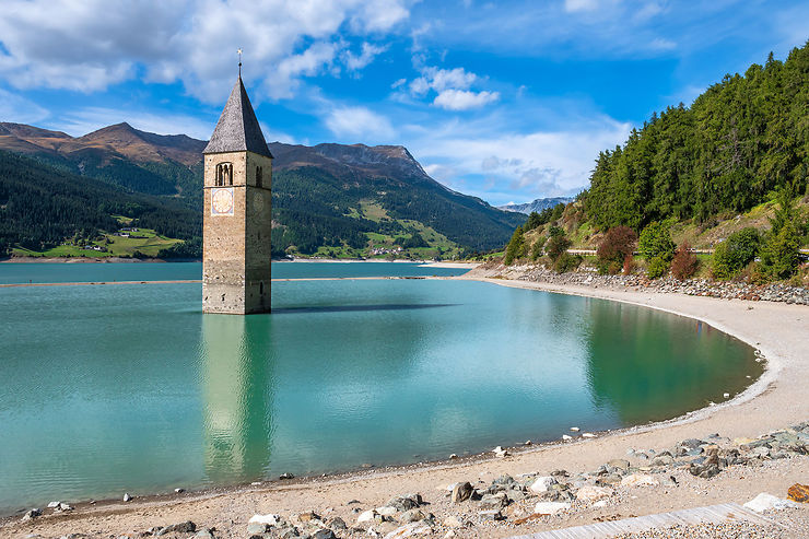 Lac de Resia (Lago di Resia ou Reschensee) – Trentin-Haut-Adige