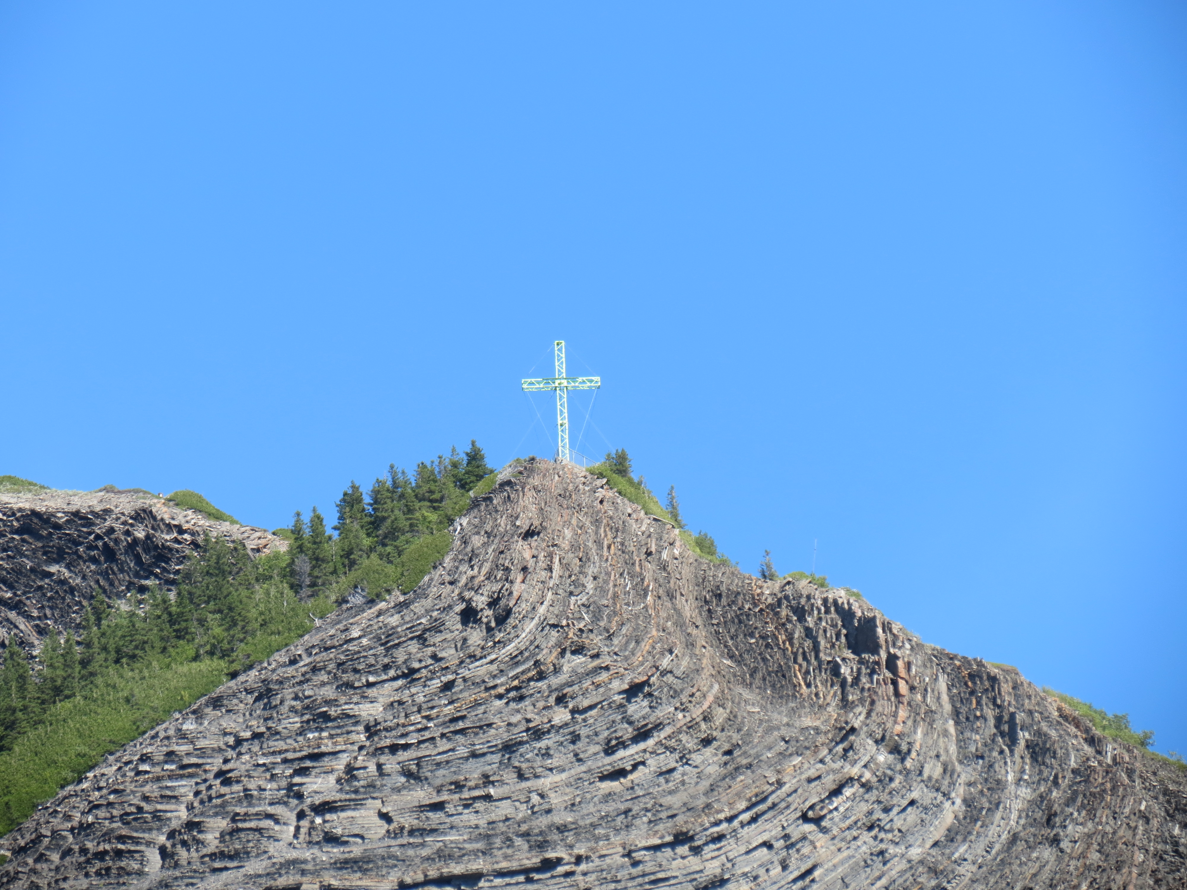 Croix sur la cime du Mont St Pierre Mont Saint Pierre Gasp sie