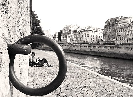 Paris romantique Noir et blanc le de la Cit 4 me