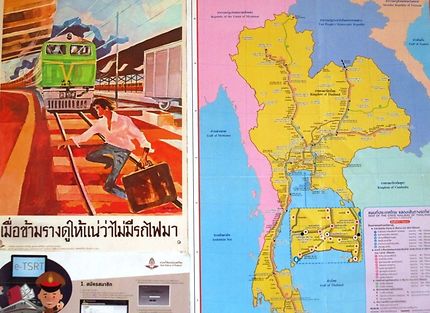 Carte des trains en Thailande
