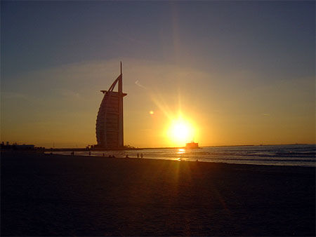 Coucher de soleil sur le Burj Al Arab