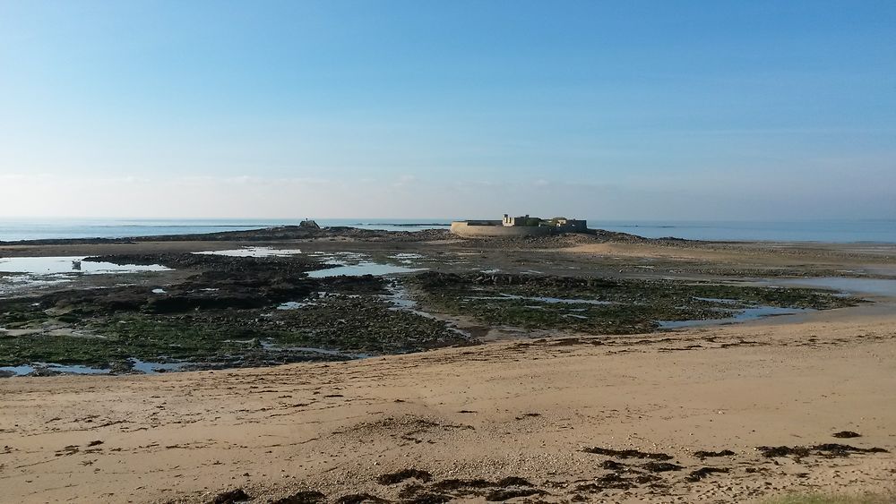 Le Fort-Bloqué à marée basse