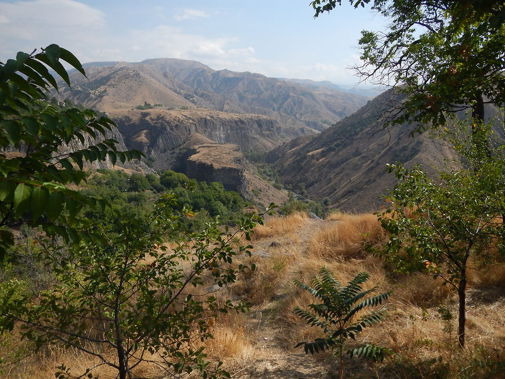 Les gorges de Garni, vues du temple