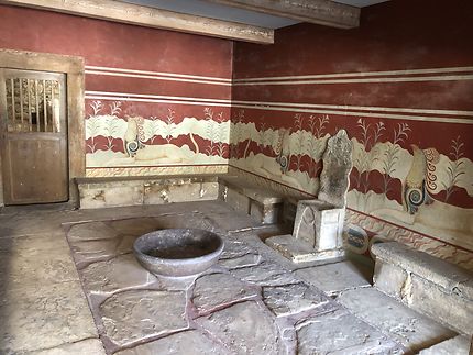 Knossos, le palais de Minos, la salle du Trône