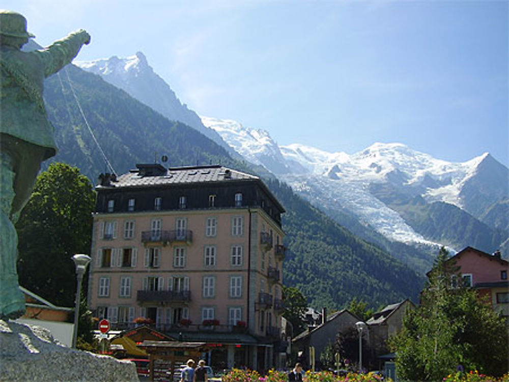 Chamonix, vue sur le mont blanc