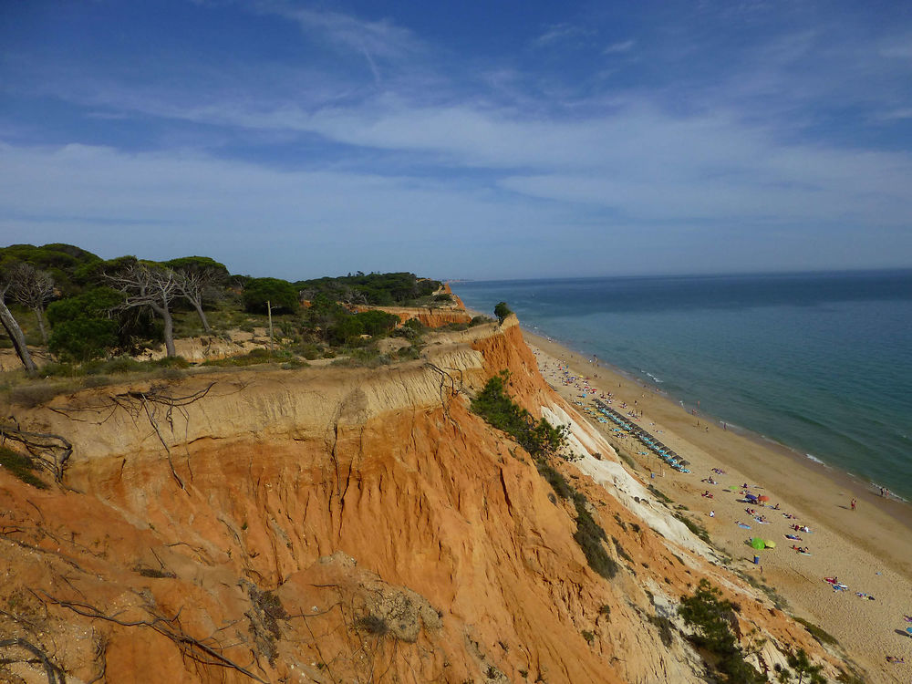 Praia da Falésia vue d'en haut