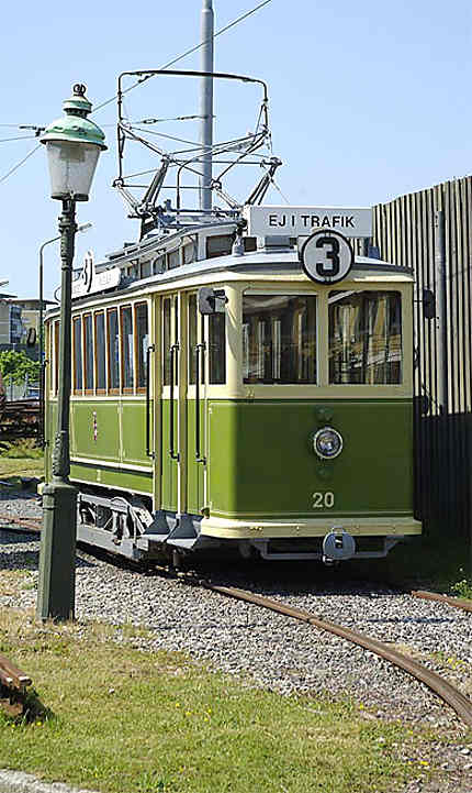 Un vieux tramway de Malmö