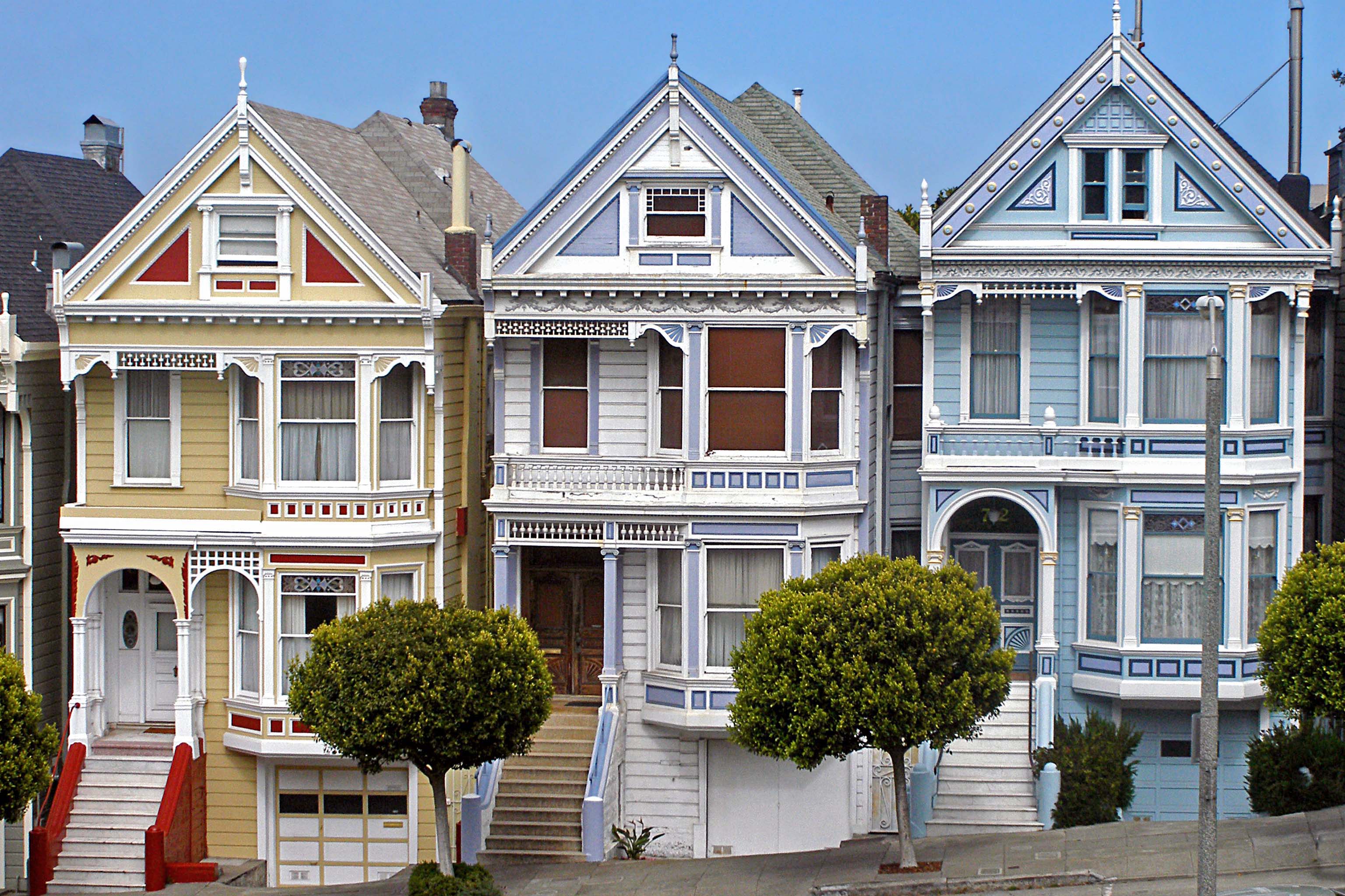 Les Painted Ladies Alamo Square Downtown San Francisco   Les Painted Ladies .1367837 