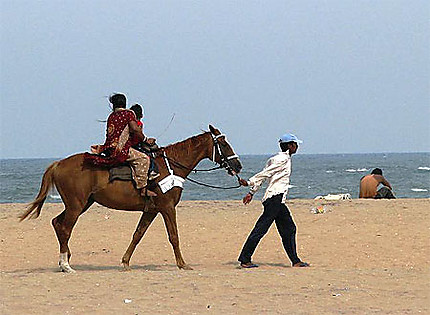 L'équitation sur la plage