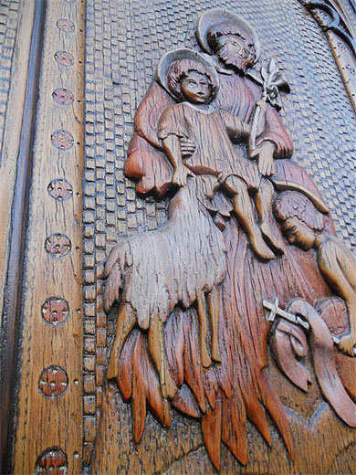 Détail de la porte de l'église de Rio Marina Détail de la porte de l'église de Rio Marina
