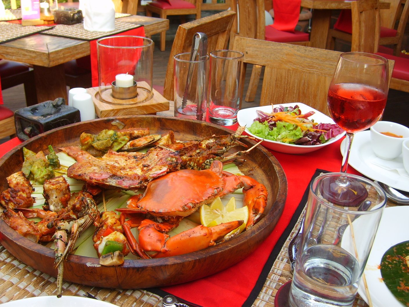 Plateau de fruits de mer à Bali Plateau de fruits de mer à Bali