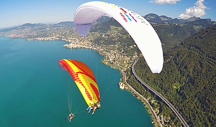 Vol au-dessus de Montreux, Villeneuve, la Riviera