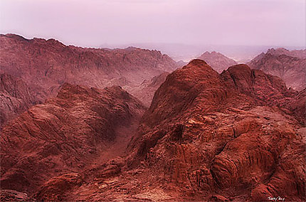 En haut du Mont Moïse , Egypte , Sinaï 