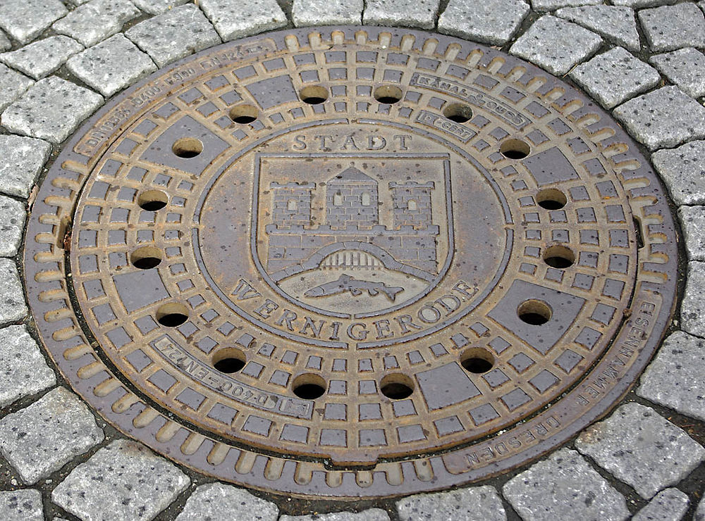 Une plaque d'égout à Wernigerode