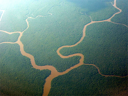 Fleuve vue du ciel Fleuve vue du ciel