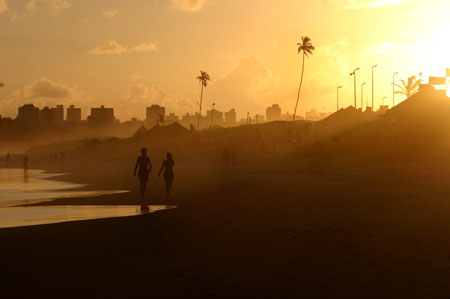 Coucher de soleil à Salvador de Bahia