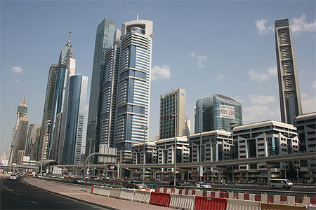 Le centre d'affaires de Dubaï city