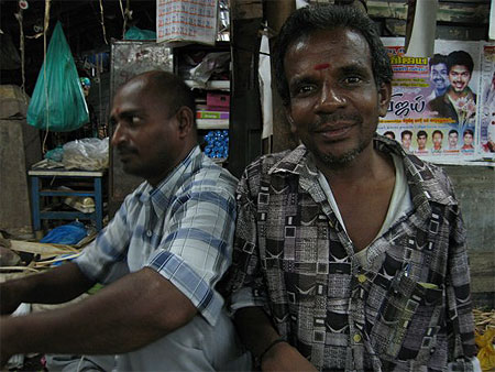 Sur le marché de Puduchery... Sur le marché de Puduchery...