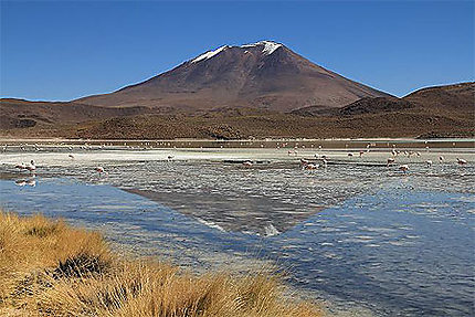 Lagune et son volcan