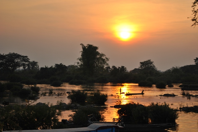 Sunset in Don Det Sunset in Don Det