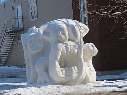Sculpture de neige à Rivière-du-Loup