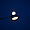 La lune se repose sur un lampadaire