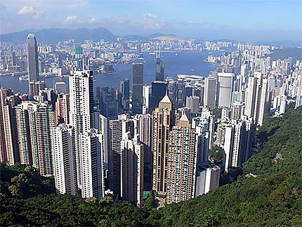 Vue de Hong Kong du haut du Peak