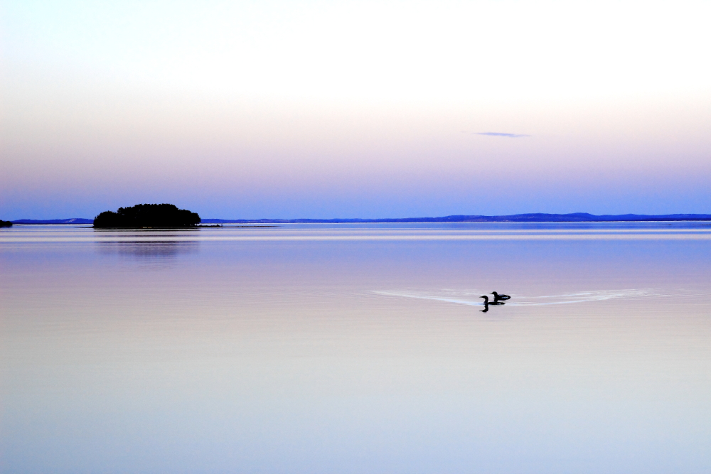 Soirée sur le lac Siljan Soirée sur le lac Siljan