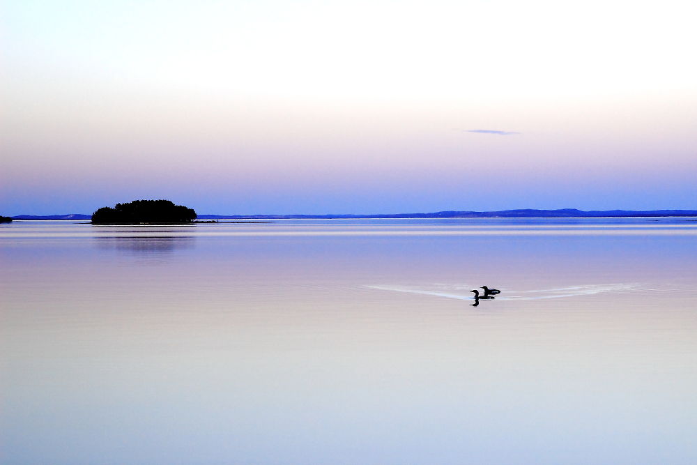 Soirée sur le lac Siljan