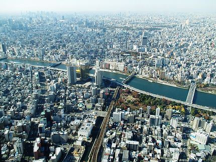 Vue sur Tokyo de la tour Skytree