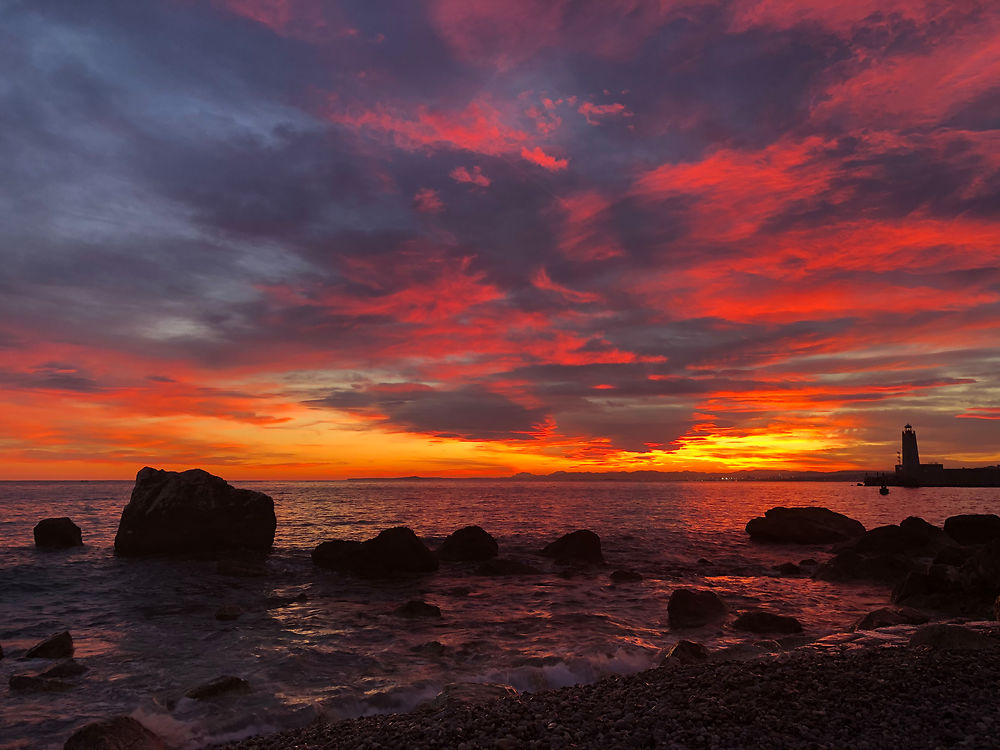 Coucher de soleil en Méditerranée 