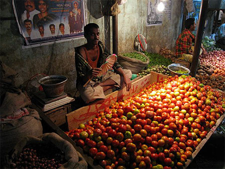 Sur le marché de Puduchery... Sur le marché de Puduchery...