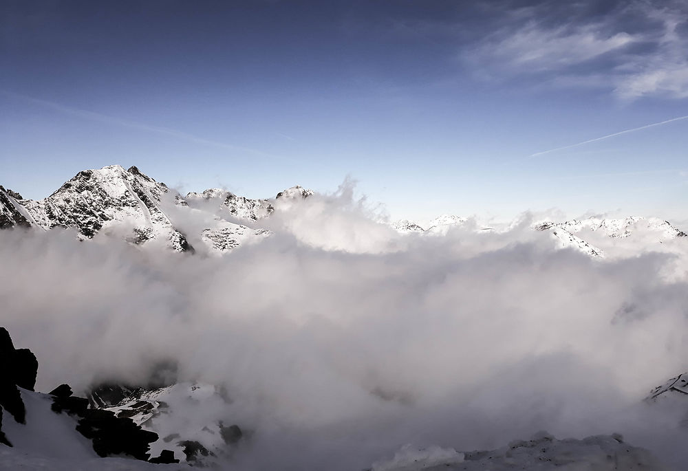 Dans les nuages à Tignes