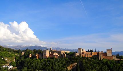 L'Alhambra de Grenade vu de l'Albaicin