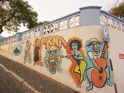 Street art à São Filipe, sur l'Île de Fogo